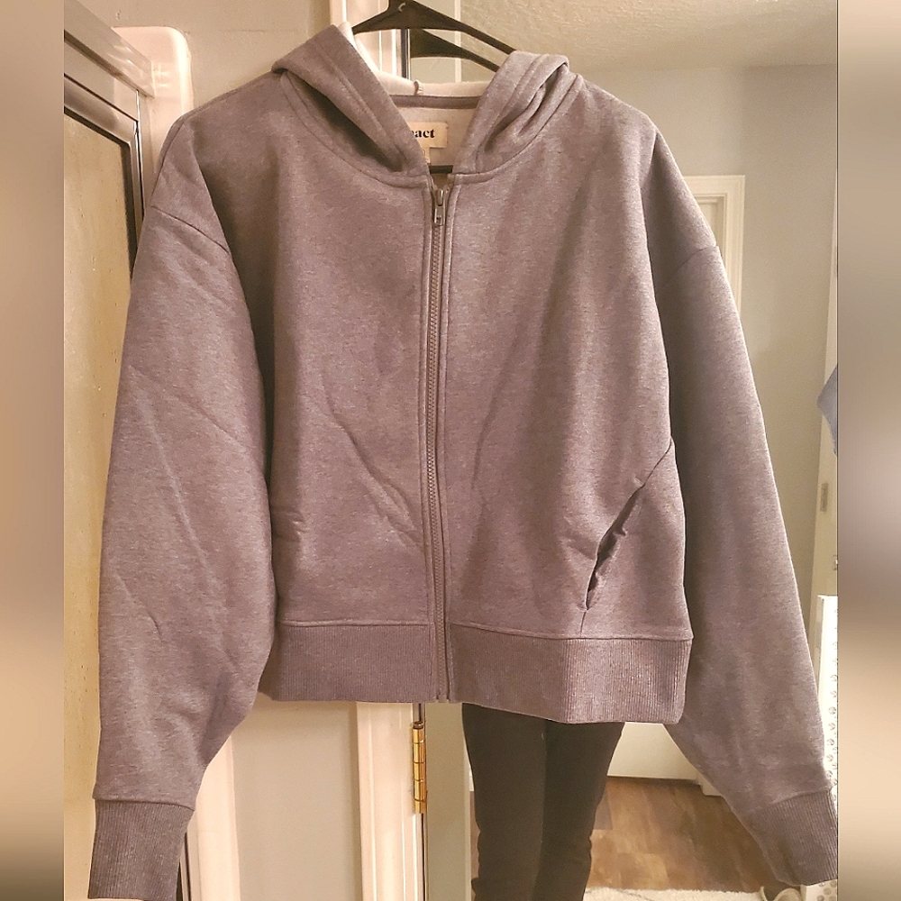 Pact Gray Heather Courtside Hoodie size Small